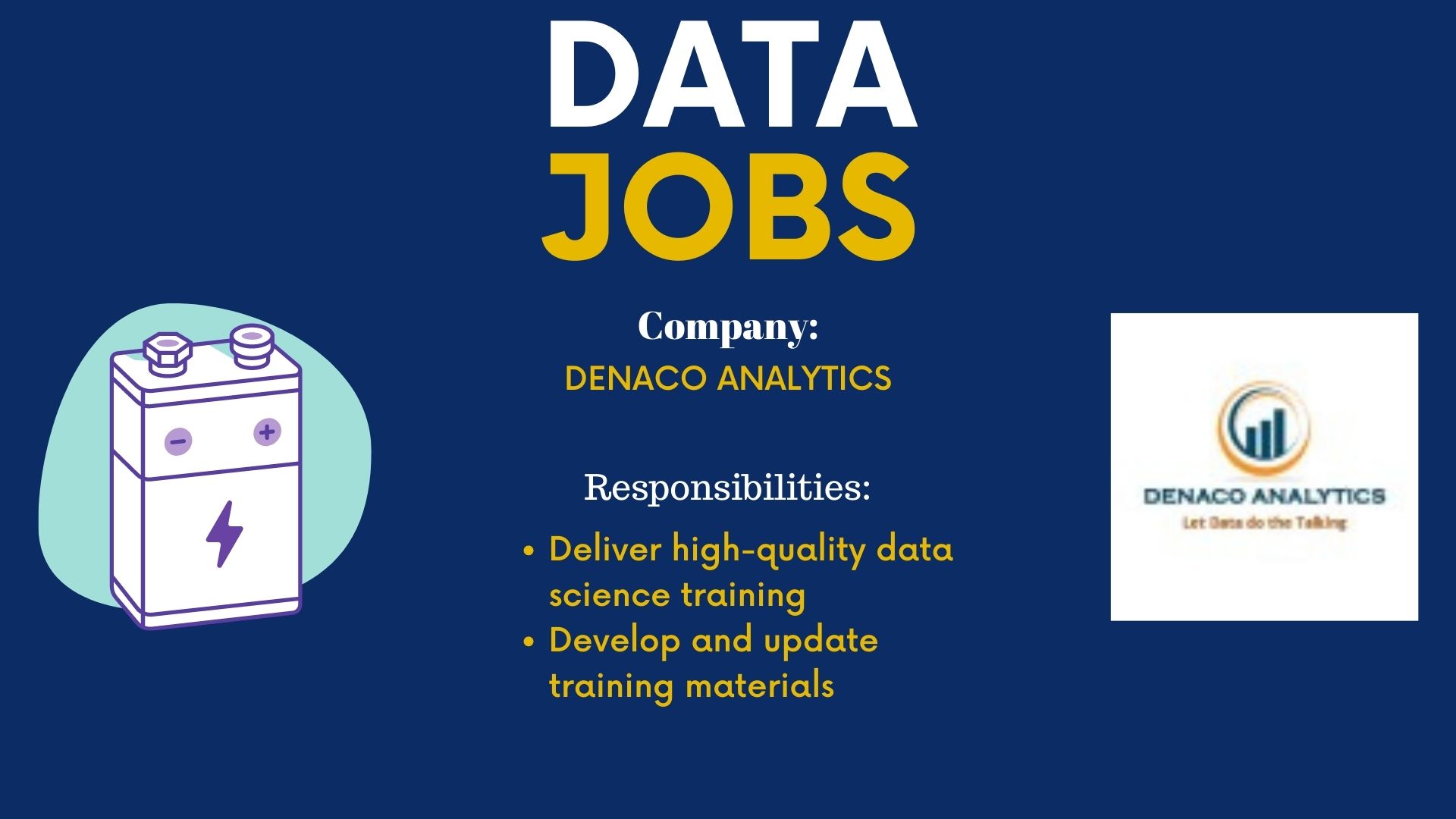 Data Science Instructor – R, Python & SAS