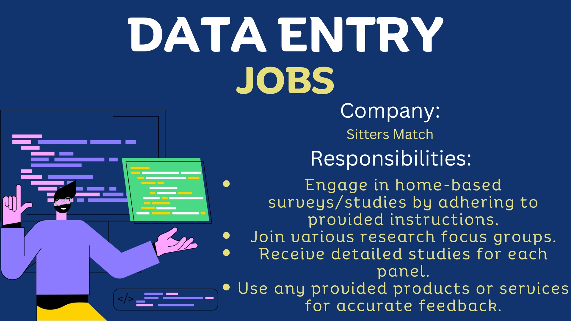 Operator, Data Entry (Flexible, Junior) / Telecommute