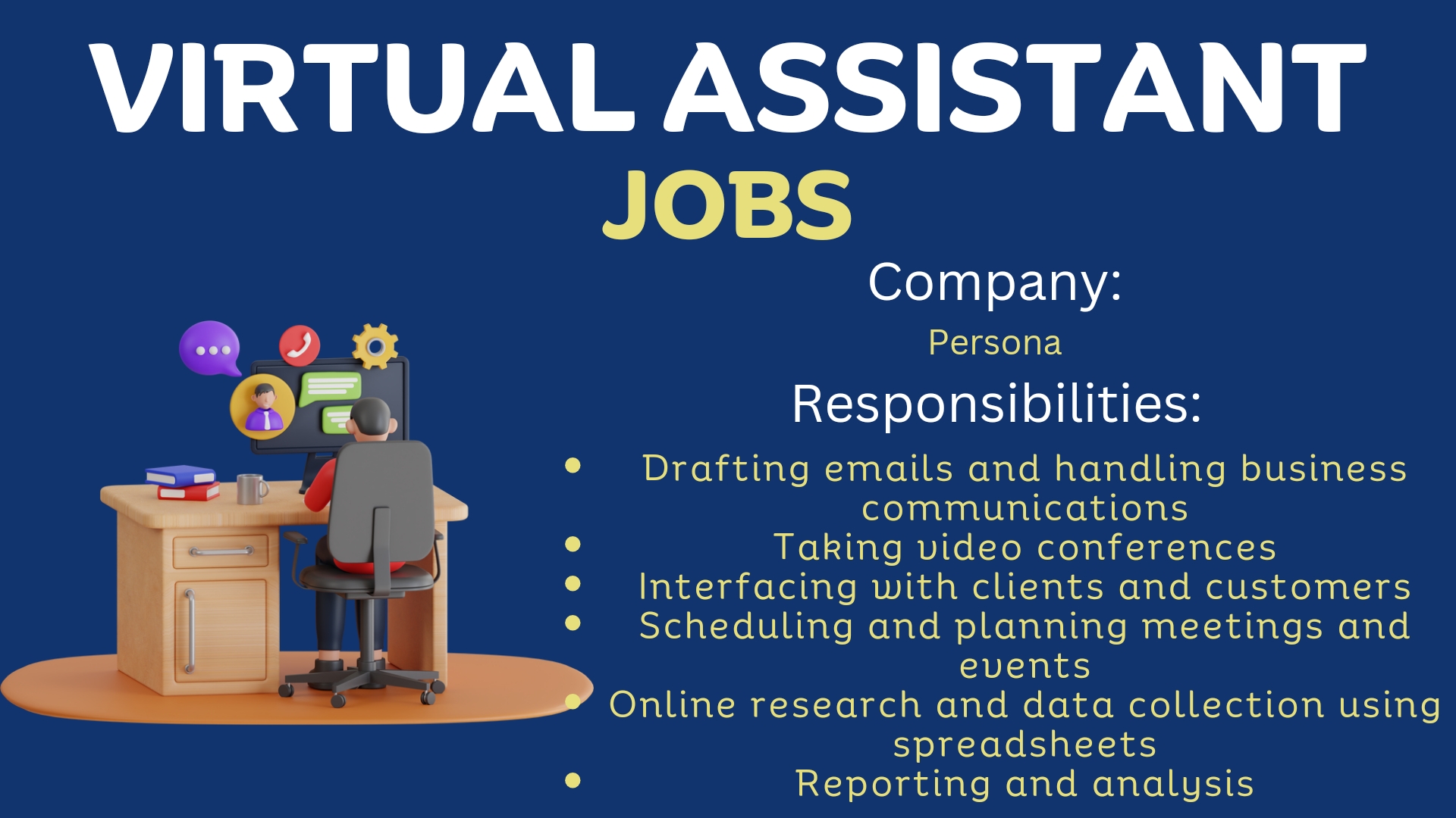 Virtual assistant jobs