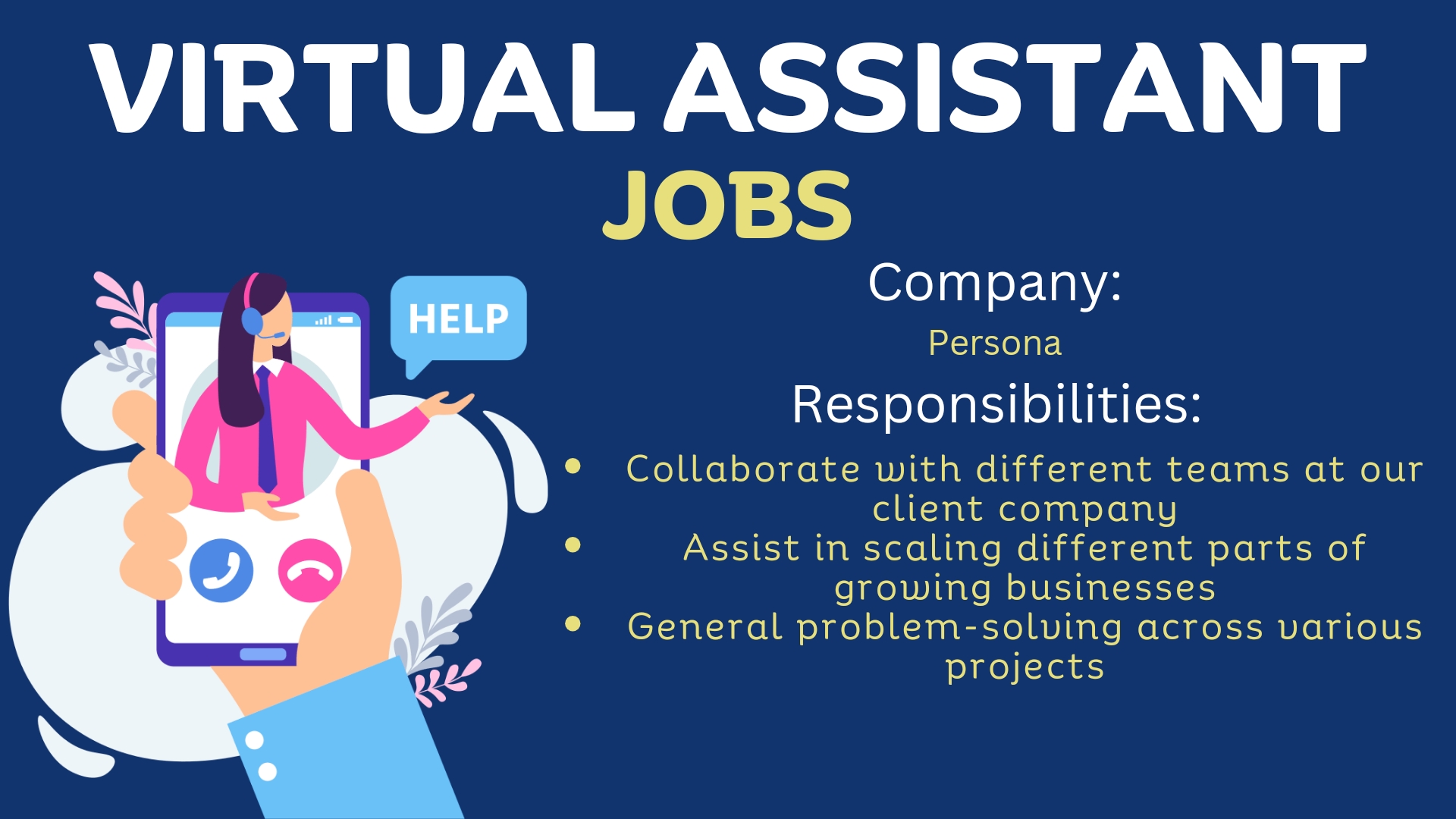 Virtual Assistant (Work From Home)