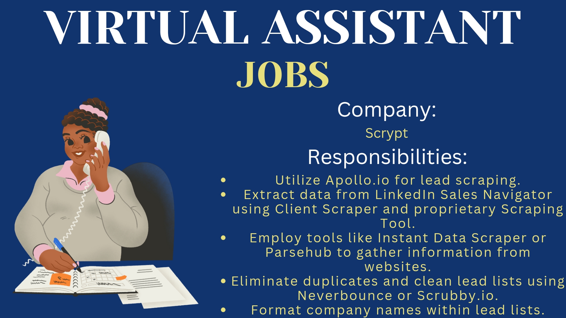 Virtual Assistant Job