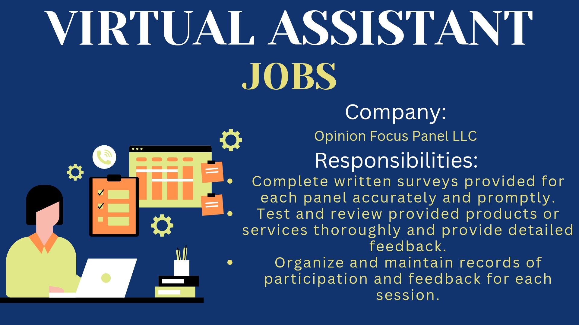 Data Entry Virtual Assistant Job