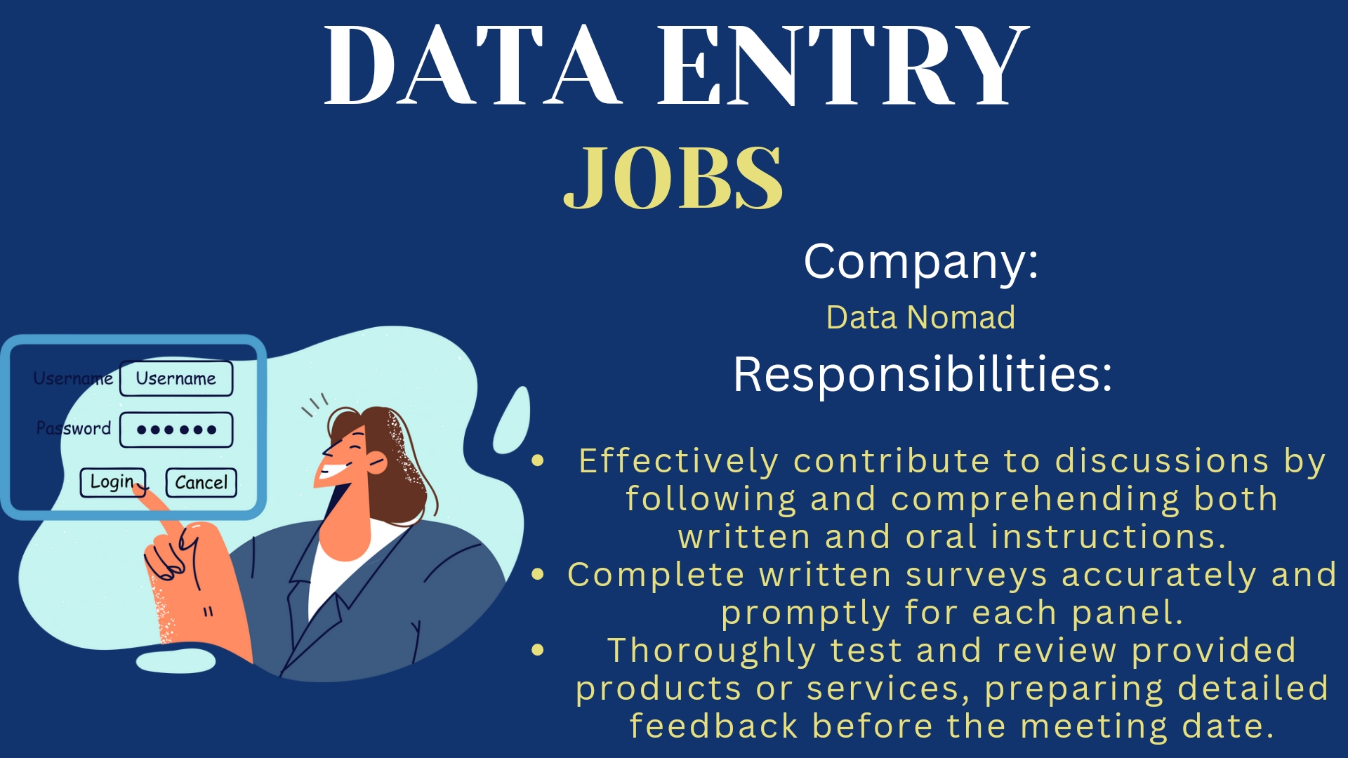 Remote Data Entry Job Job