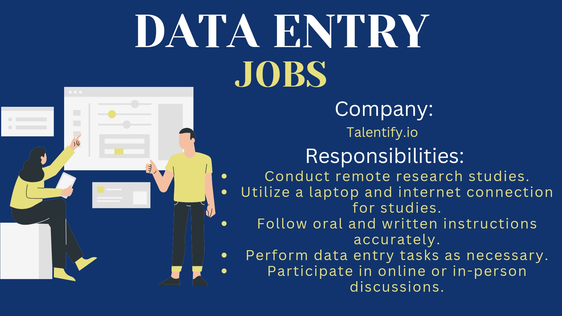(Work From Home) Data Entry – 100 % Remote Job
