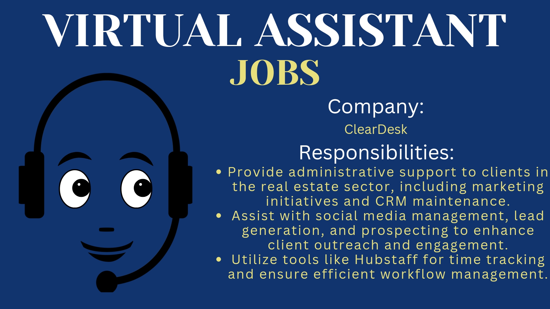 Part time Real Estate Virtual Assistant (Remote)