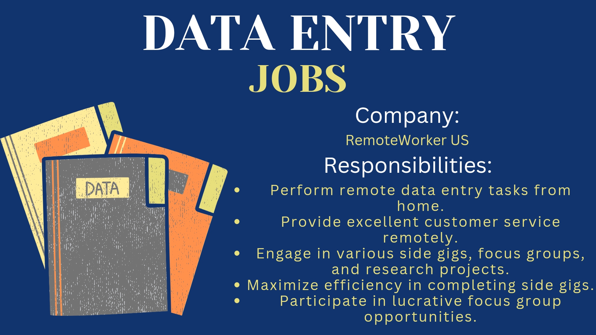 Work From Home Remote Data Entry Part Time