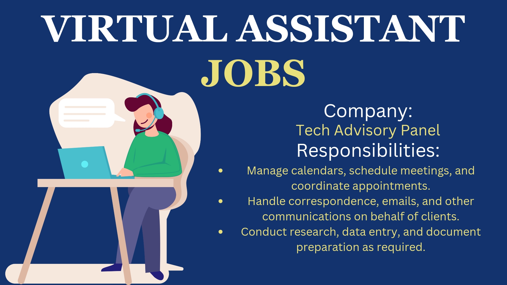 Virtual Assistant – Tech Advisory Panel