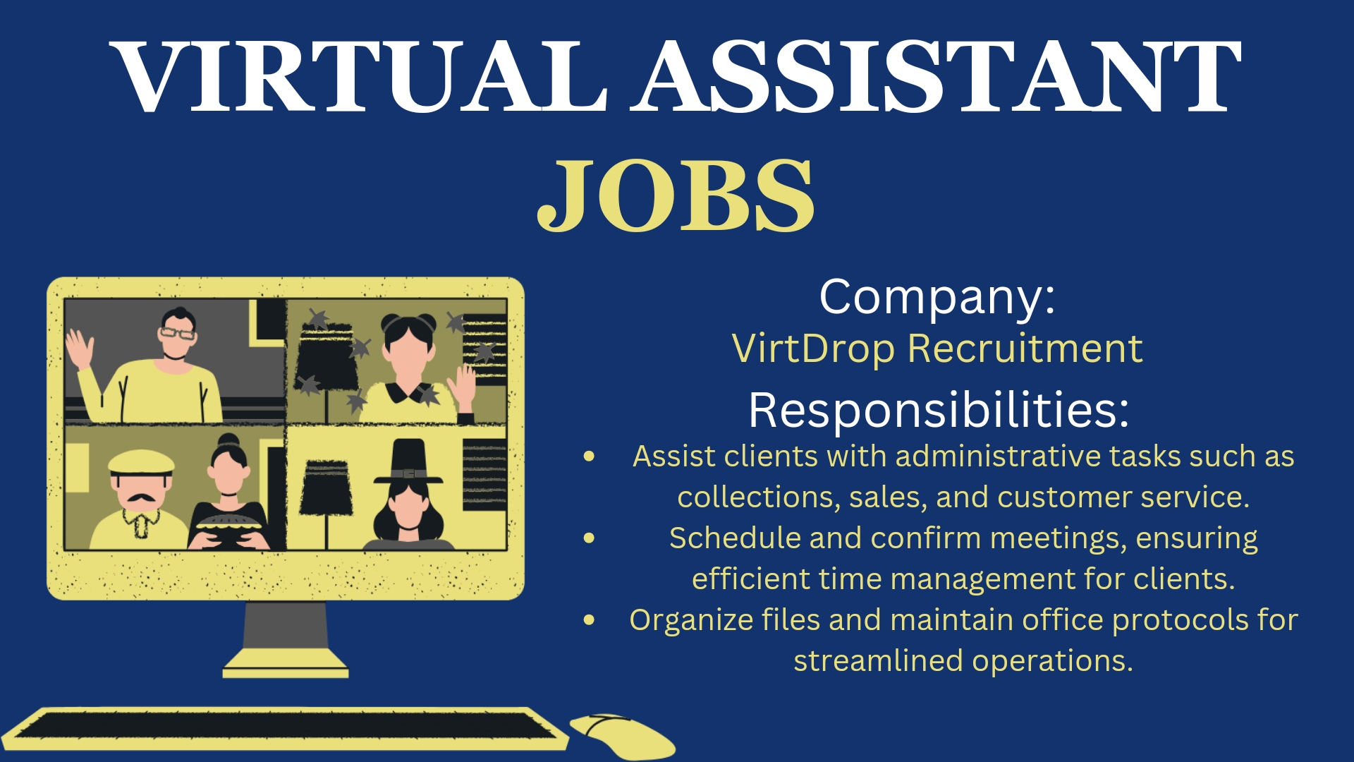 Executive Virtual Assistant – VirtDrop Recruitment