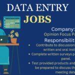 Data Entry Specialist Opinion Focus Panel jobs