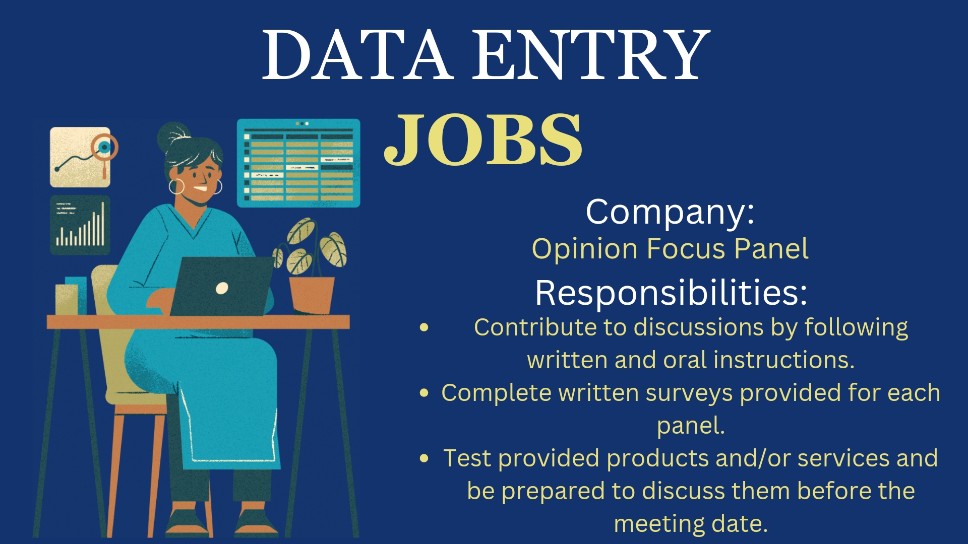 Data Entry Specialist Opinion Focus Panel jobs