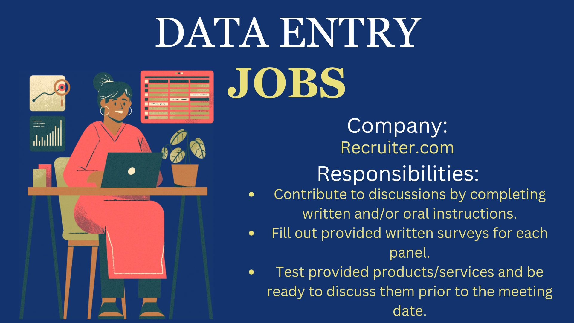 Data Entry Assistant Recruiter.com job