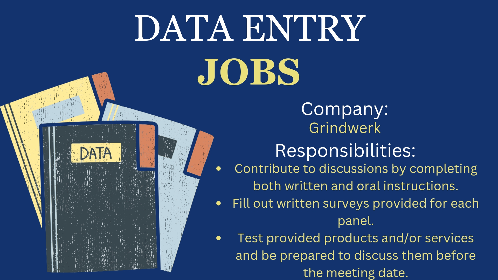 Data Clerk ( Remote) Grindwerk job